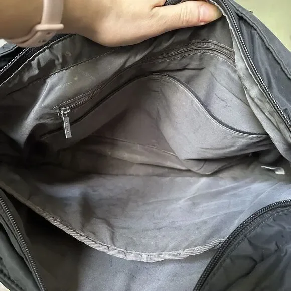 Hedgren Stella Laptop Tote Bag Diamond Quilted Carry On Purse In Black - Picture 12 of 12